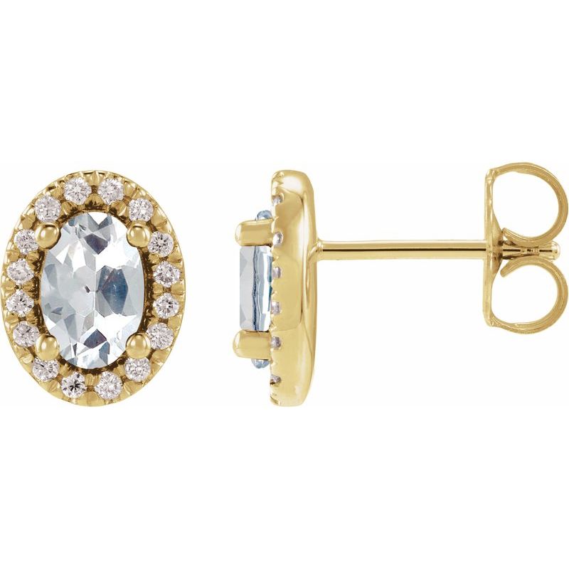 French-Set Halo-Style Earrings