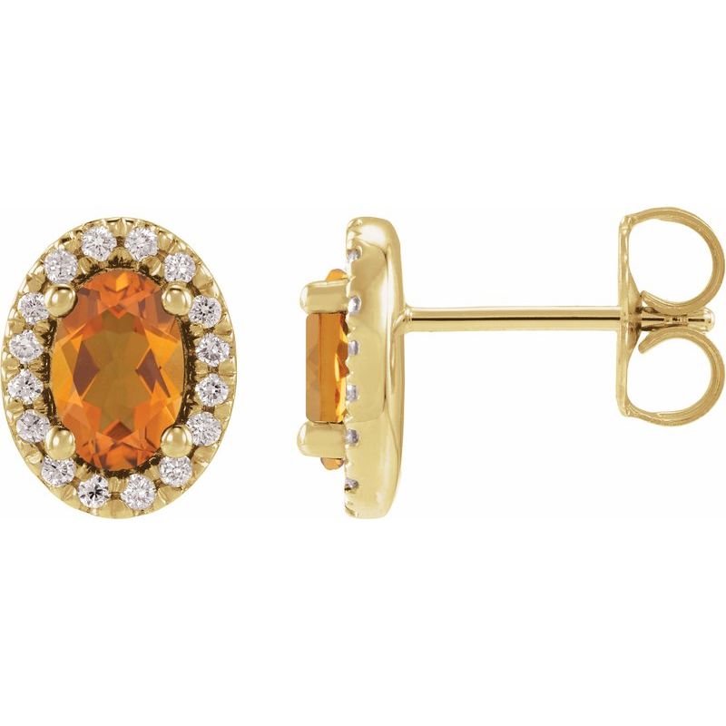 French-Set Halo-Style Earrings