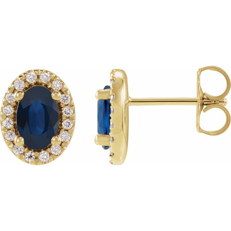 French-Set Halo-Style Earrings