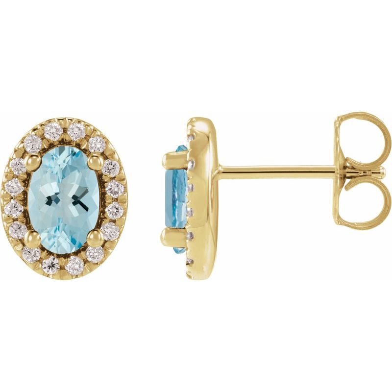 French-Set Halo-Style Earrings