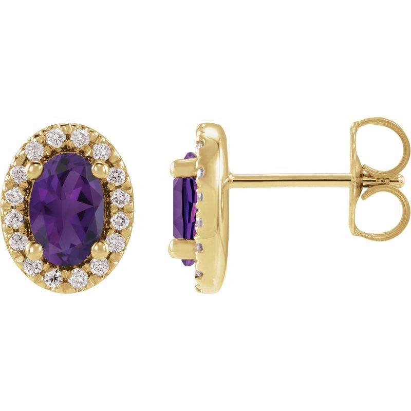 French-Set Halo-Style Earrings