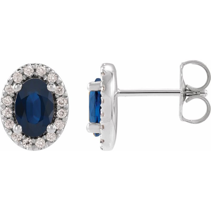 French-Set Halo-Style Earrings