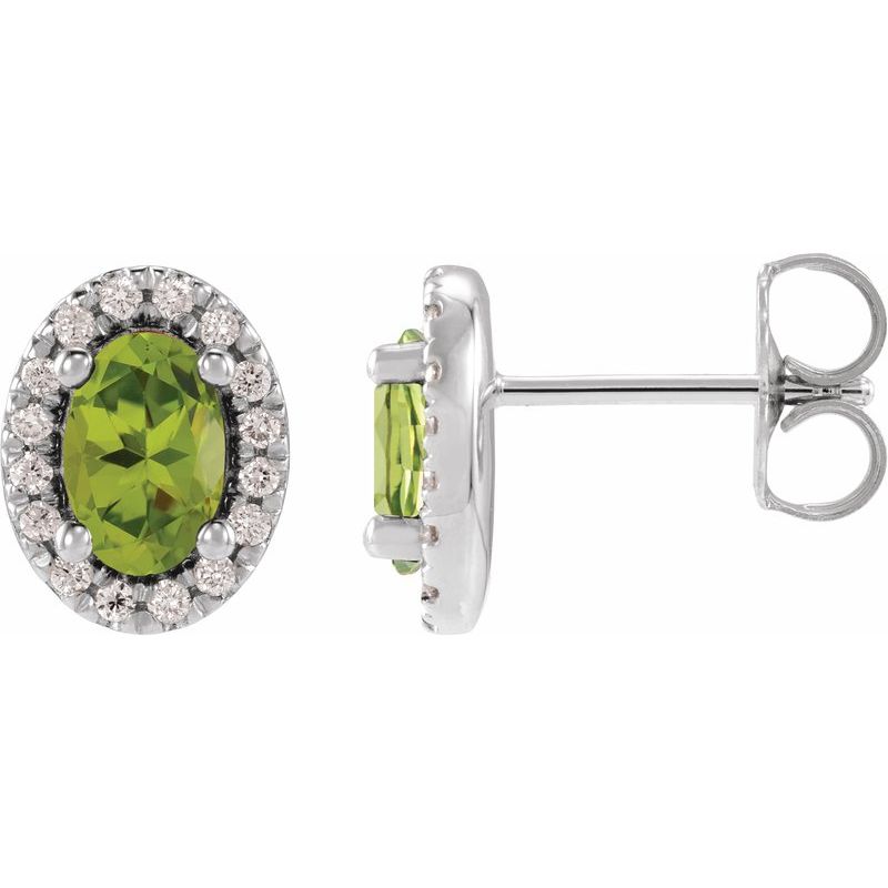 French-Set Halo-Style Earrings