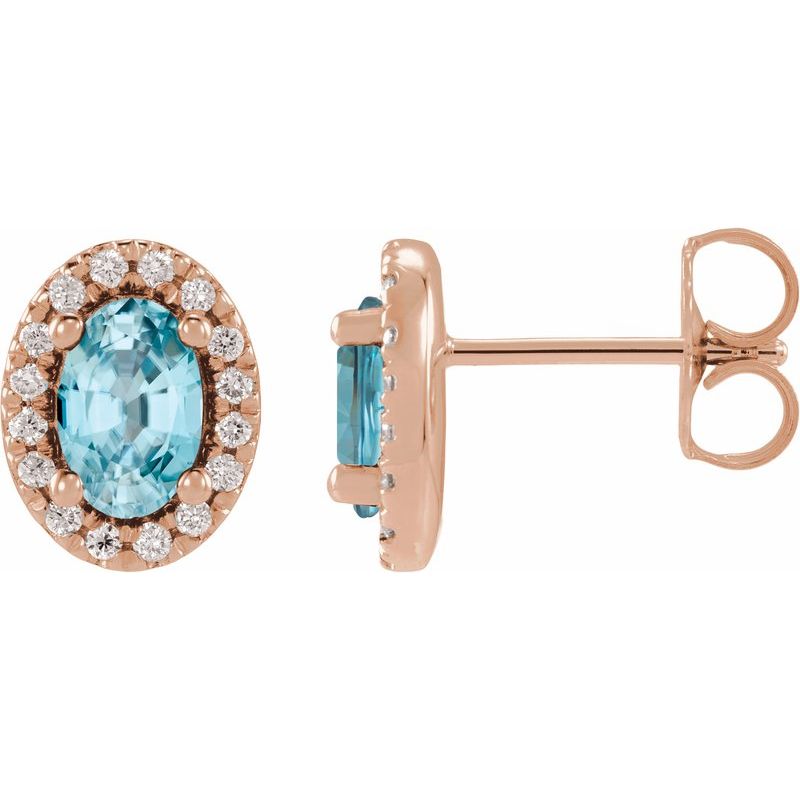 French-Set Halo-Style Earrings