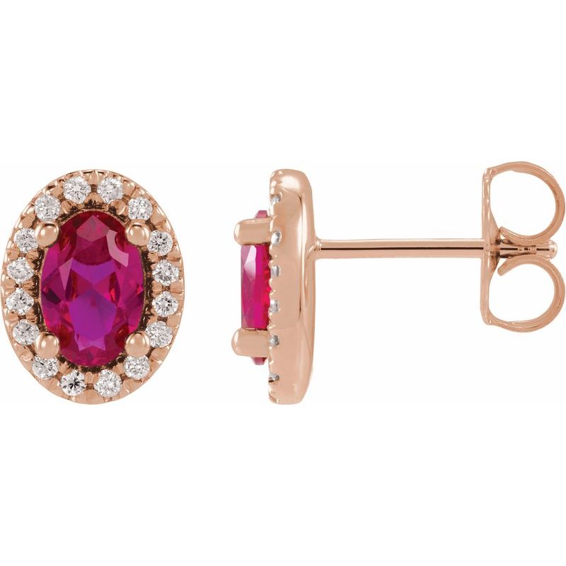 French-Set Halo-Style Earrings