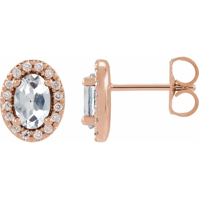 French-Set Halo-Style Earrings