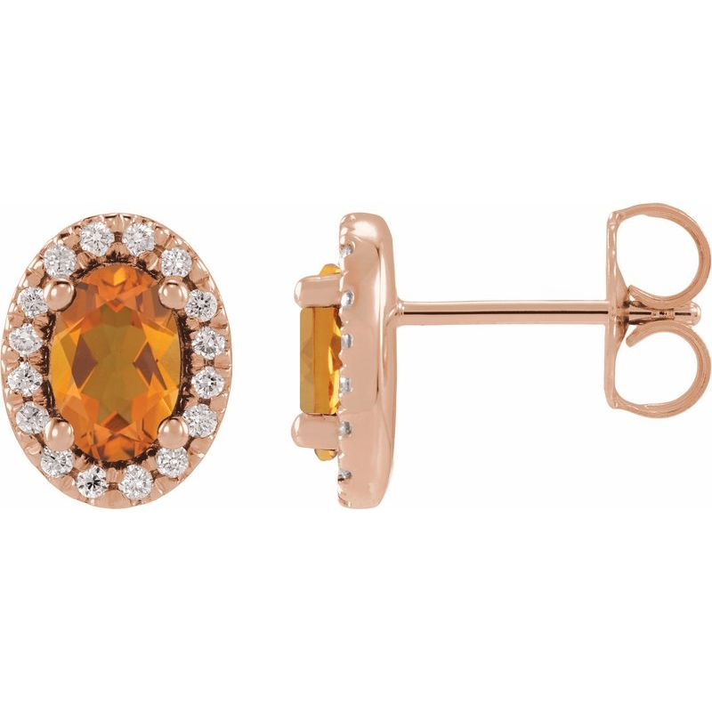 French-Set Halo-Style Earrings