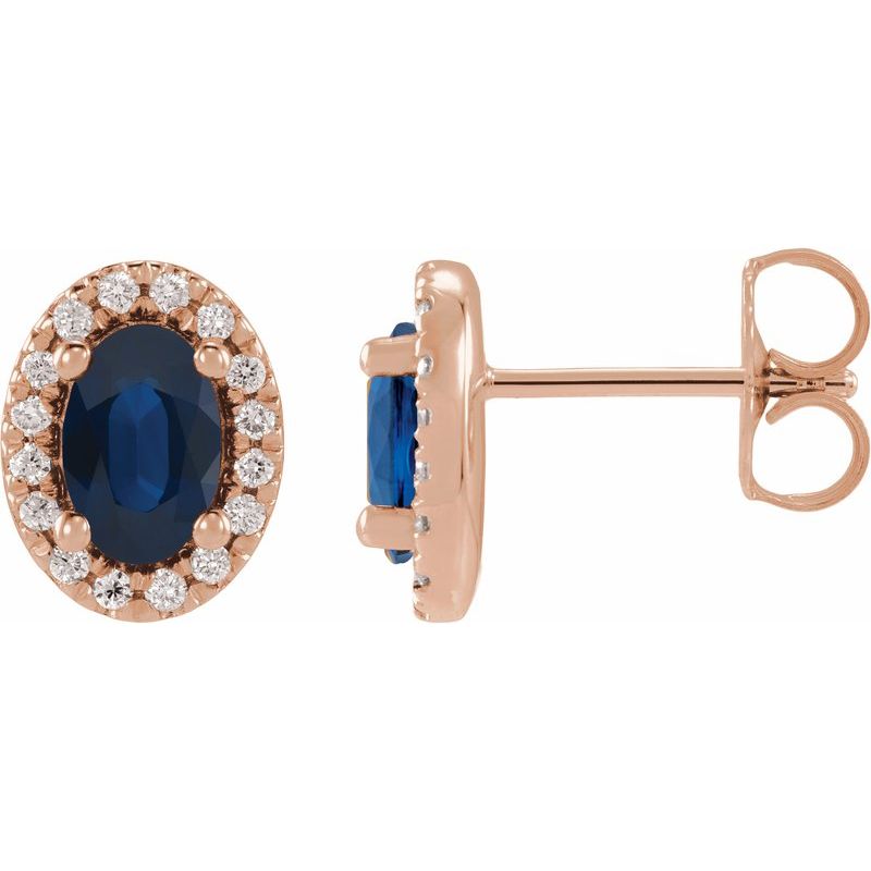 French-Set Halo-Style Earrings