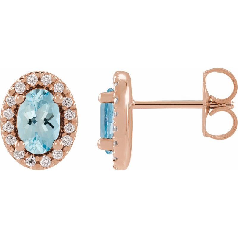 French-Set Halo-Style Earrings