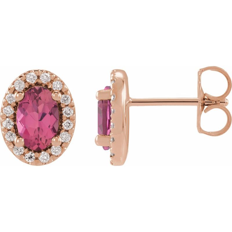 French-Set Halo-Style Earrings