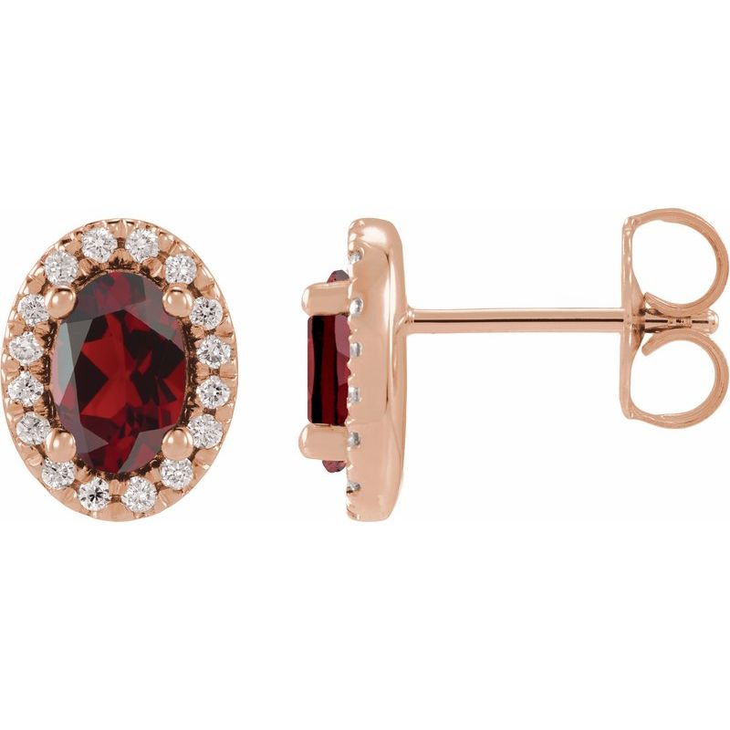 French-Set Halo-Style Earrings