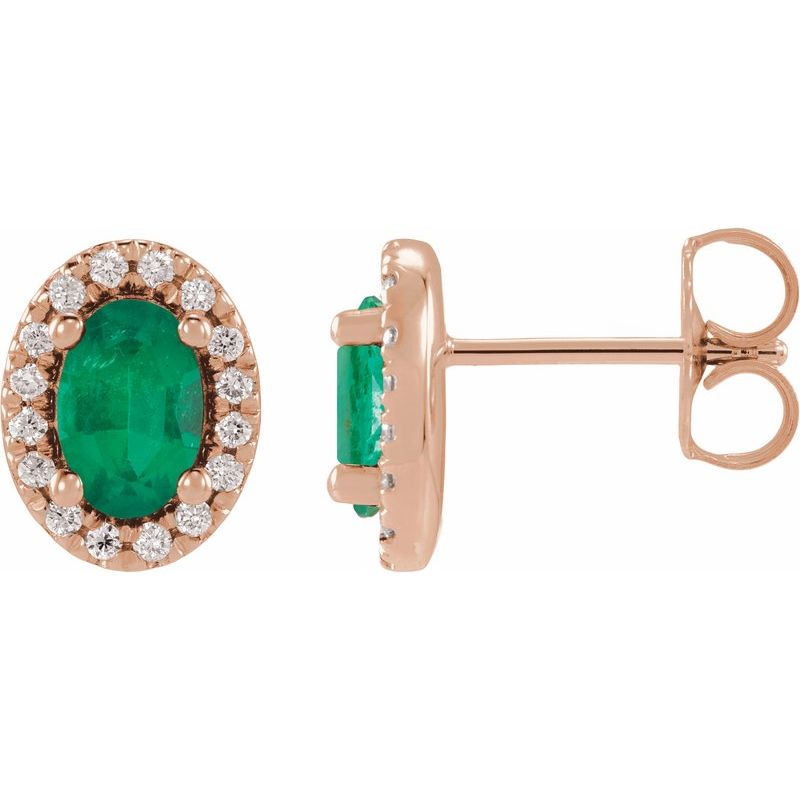 French-Set Halo-Style Earrings