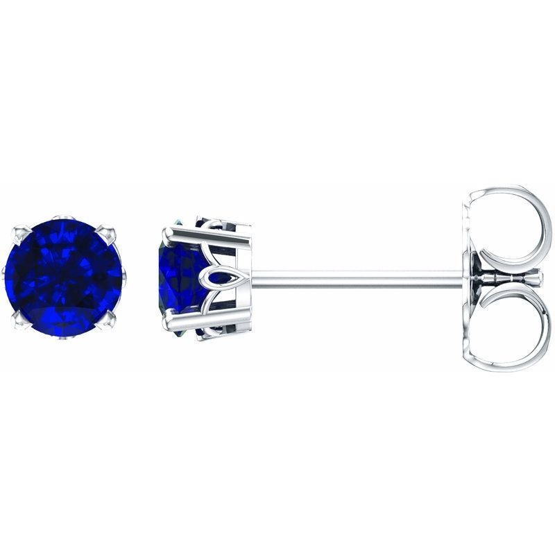 Solitaire Scroll Setting Stud Earrings No. 3