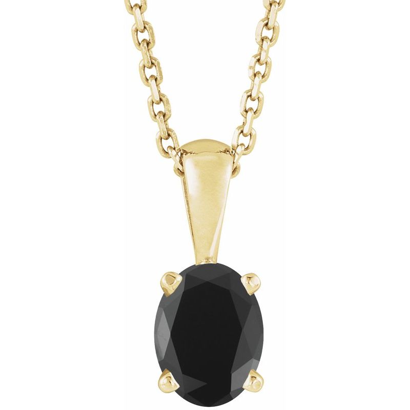 Oval 4-Prong Solitaire Necklace or Pendant