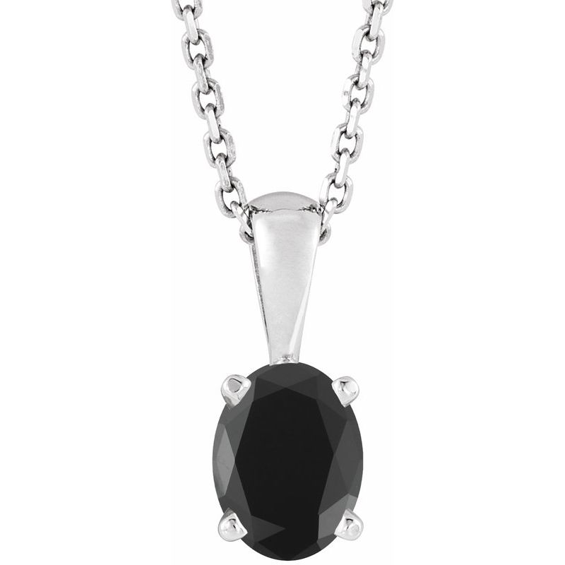 Oval 4-Prong Solitaire Necklace or Pendant