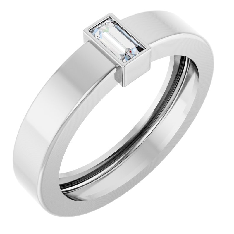 Lightweight Bezel-Set Solitaire Ring