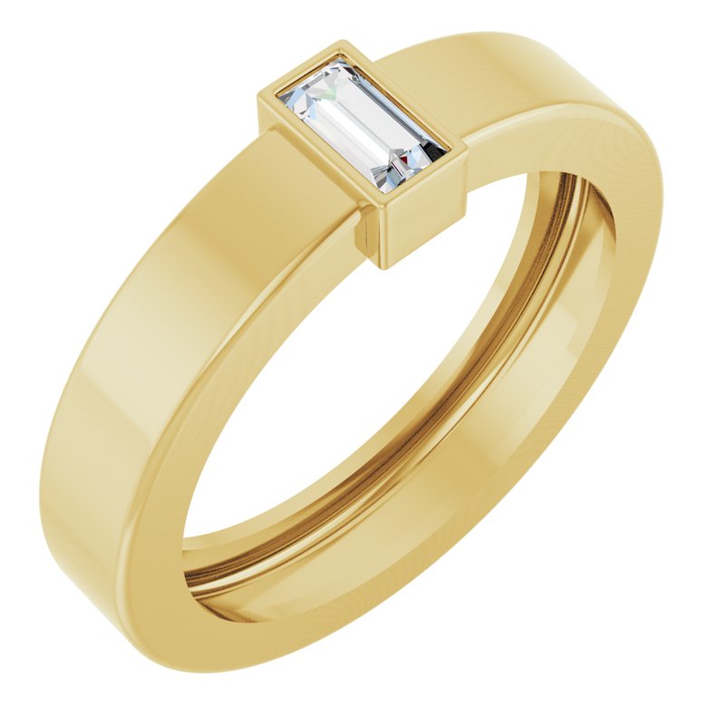 Lightweight Bezel-Set Solitaire Ring