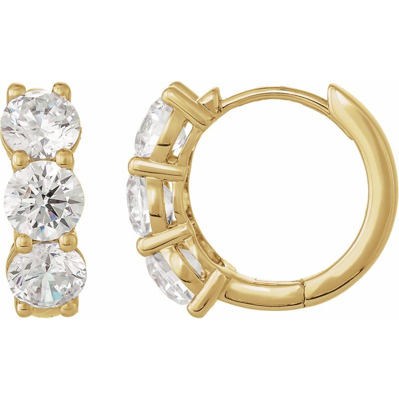 Accented Hoop Earrings — Lab-Grown Diamond