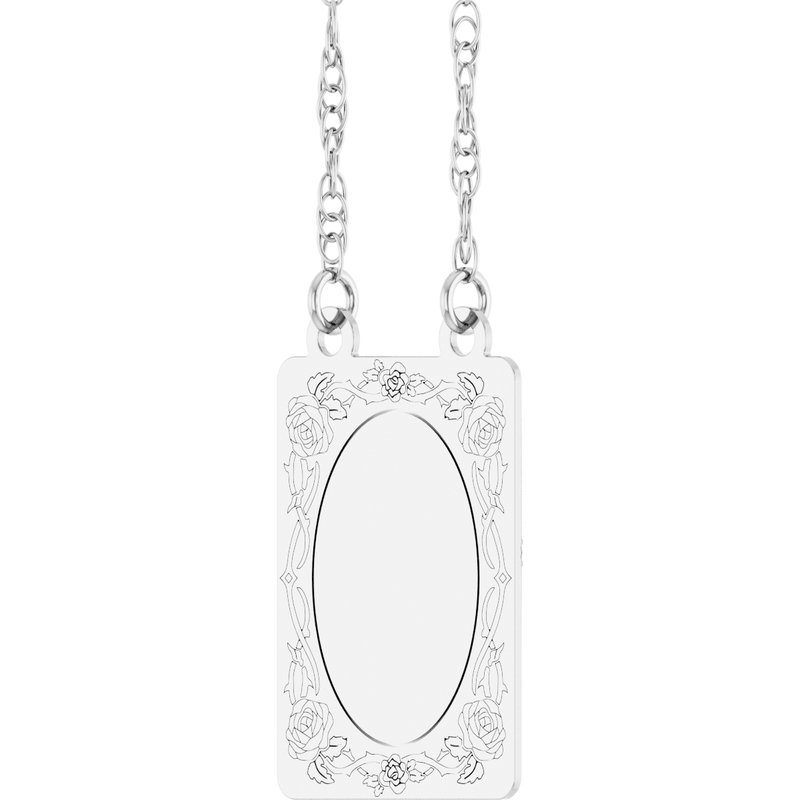 Engravable Floral Necklace