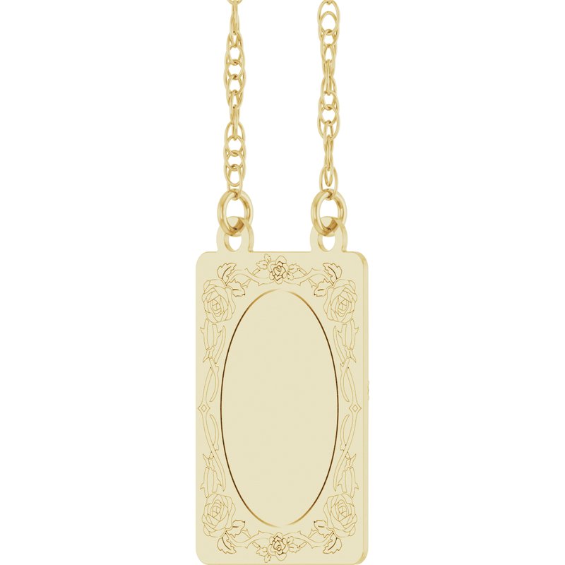 Engravable Floral Necklace