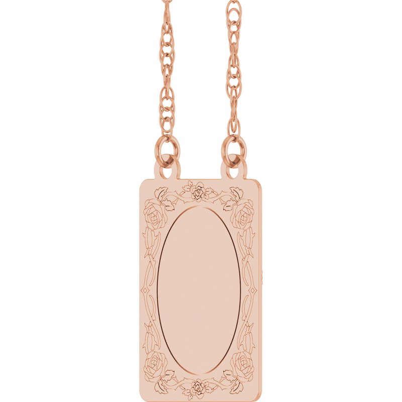 Engravable Floral Necklace