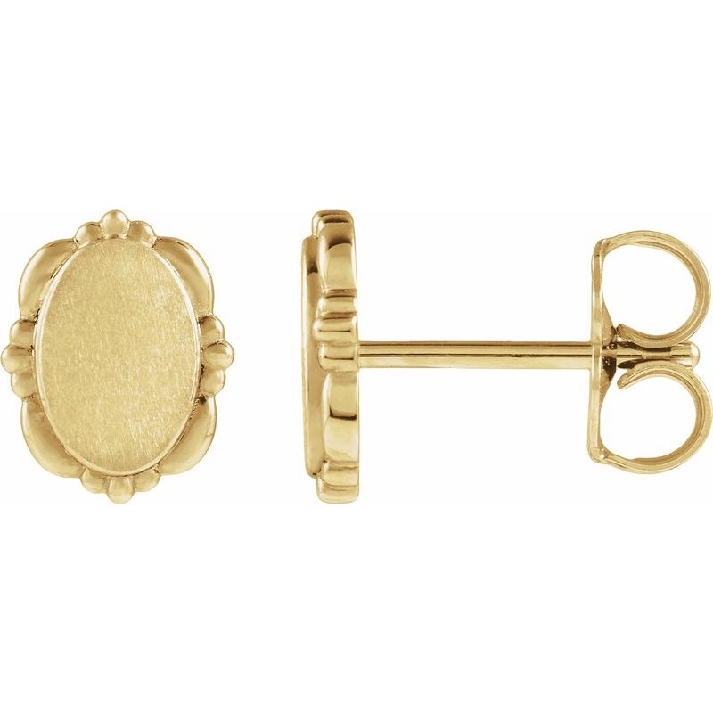 Engravable Vintage-Inspired Earrings
