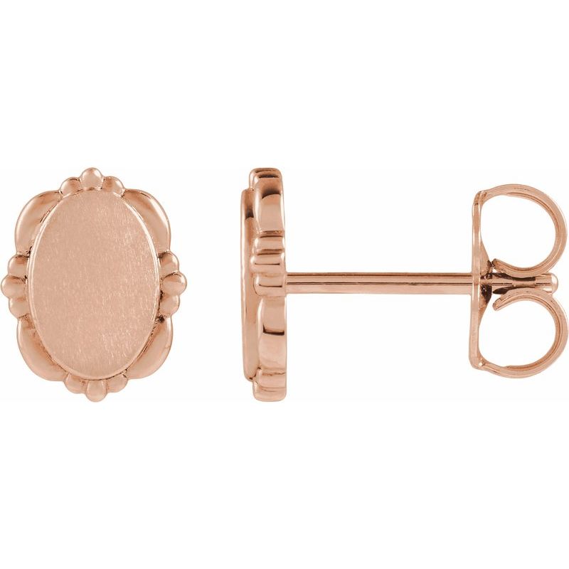 Engravable Vintage-Inspired Earrings