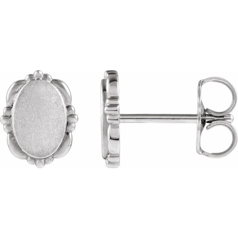Engravable Vintage-Inspired Earrings