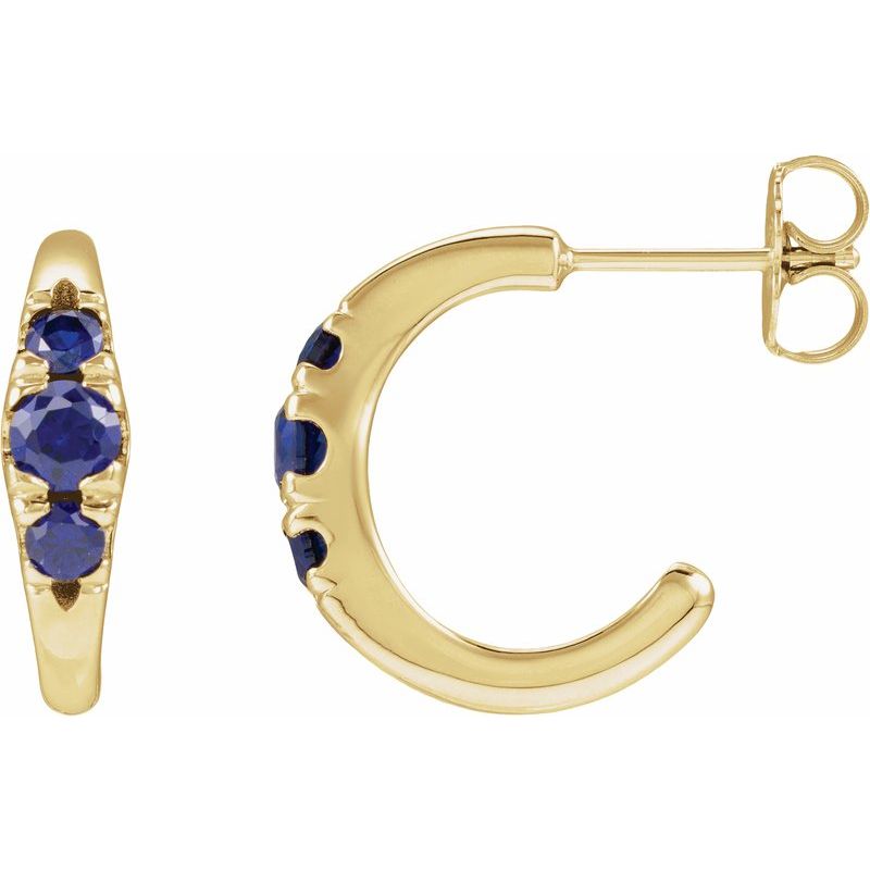 Accented Hoop Earrings — Lab-Grown & 1/4 ctw Diamond 15 mm