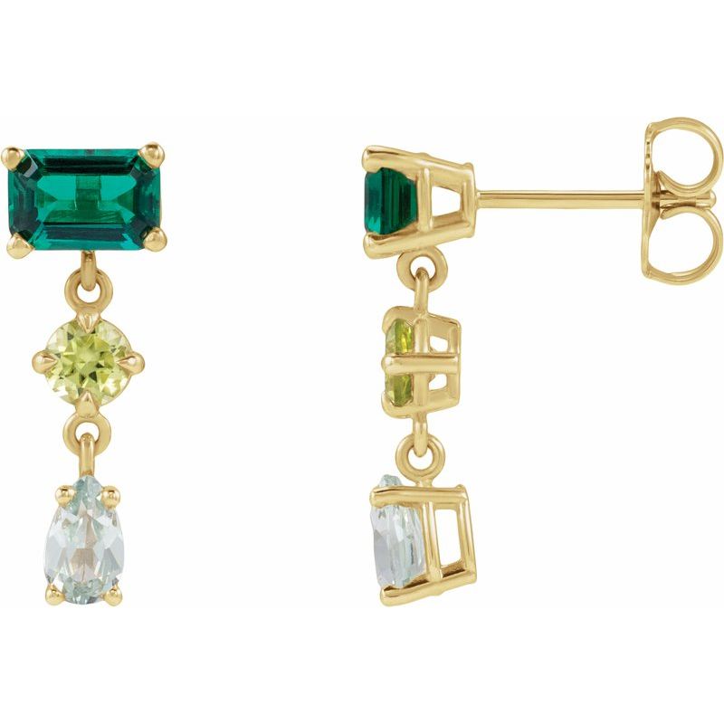 Multi-Shape Dangle Earrings