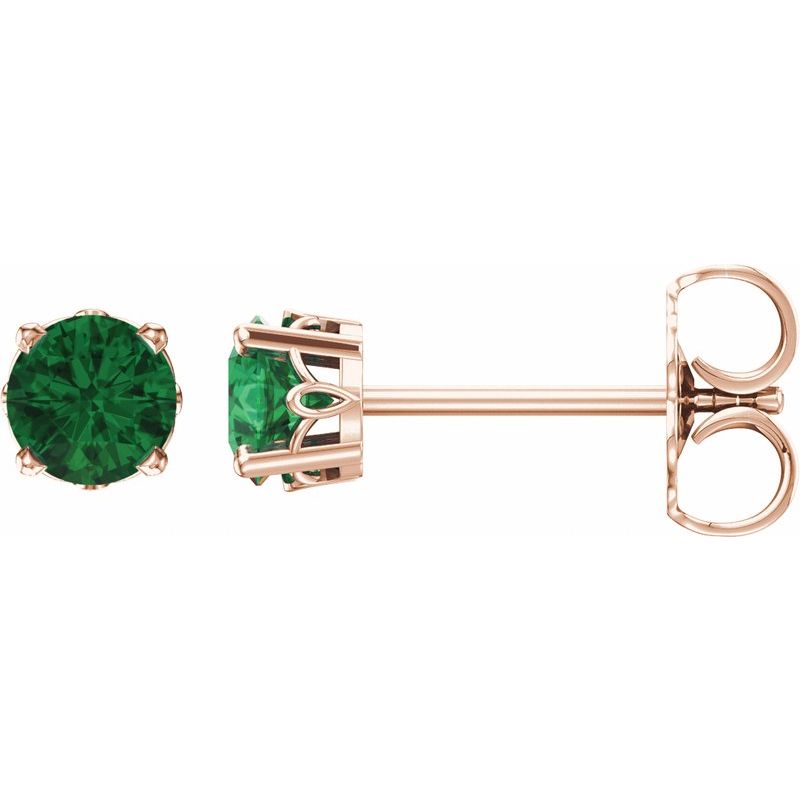Solitaire Scroll Setting Stud Earrings No. 3