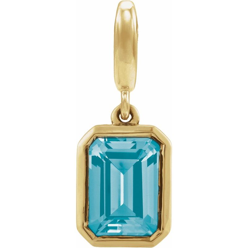 Bezel-Set Birthstone Charm/Pendant