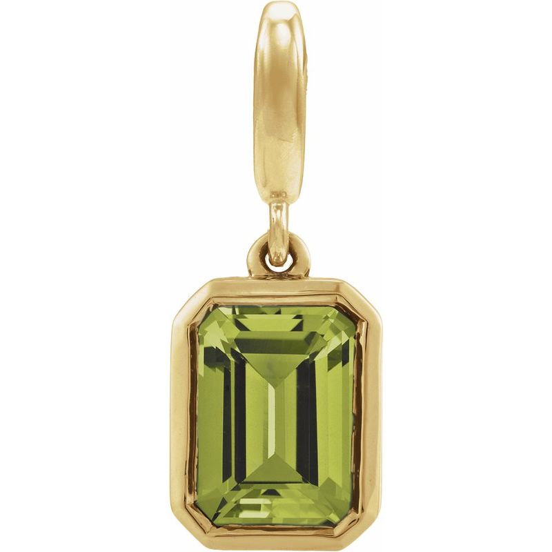 Bezel-Set Birthstone Charm/Pendant