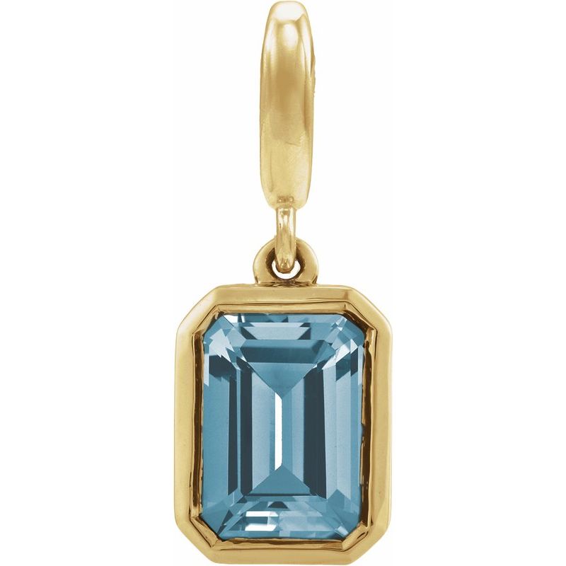 Bezel-Set Birthstone Charm/Pendant