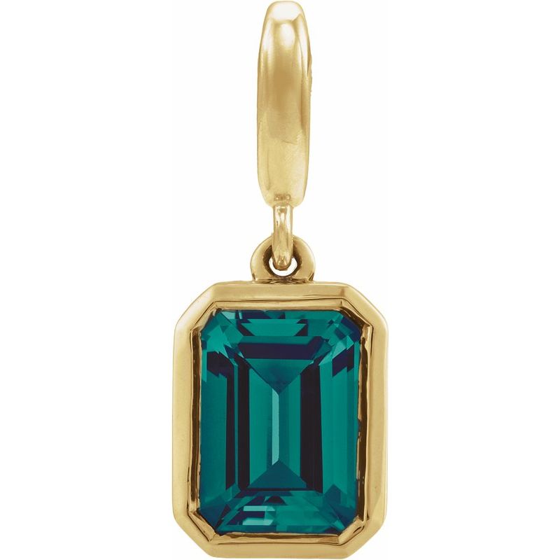 Bezel-Set Birthstone Charm/Pendant