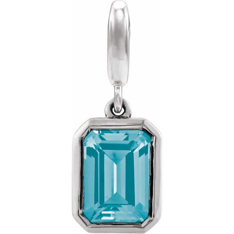 Bezel-Set Birthstone Charm/Pendant
