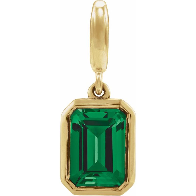 Bezel-Set Birthstone Charm/Pendant