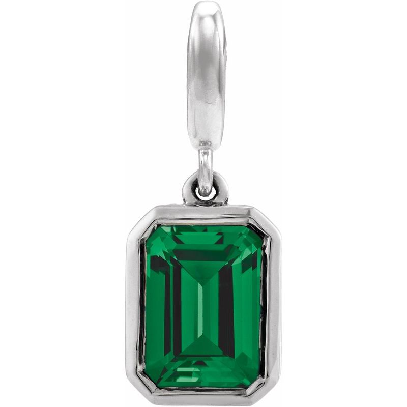 Bezel-Set Birthstone Charm/Pendant