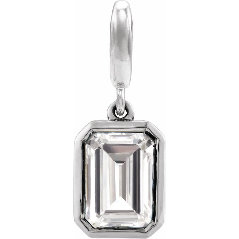 Bezel-Set Birthstone Charm/Pendant
