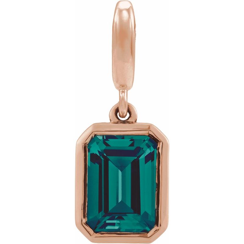 Bezel-Set Birthstone Charm/Pendant