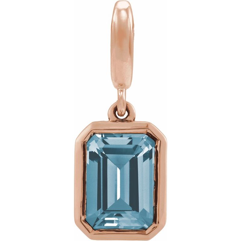 Bezel-Set Birthstone Charm/Pendant