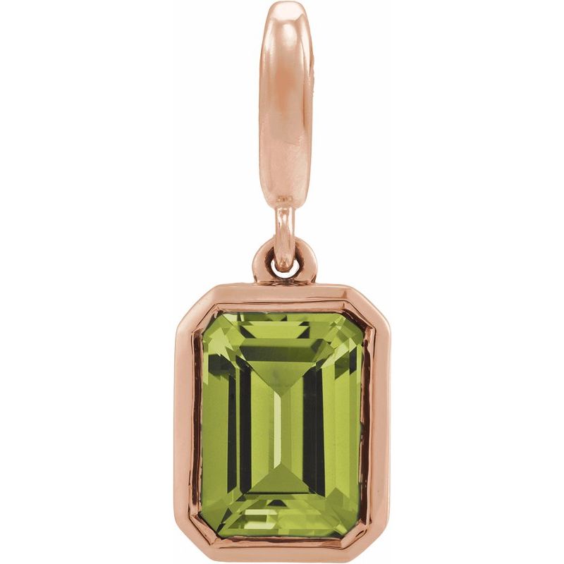 Bezel-Set Birthstone Charm/Pendant