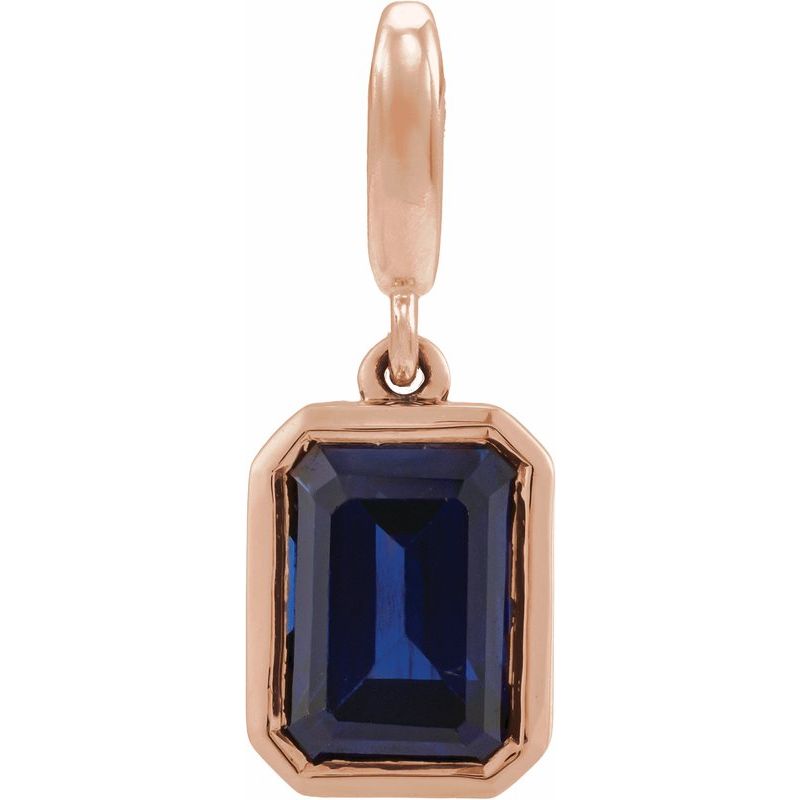 Bezel-Set Birthstone Charm/Pendant