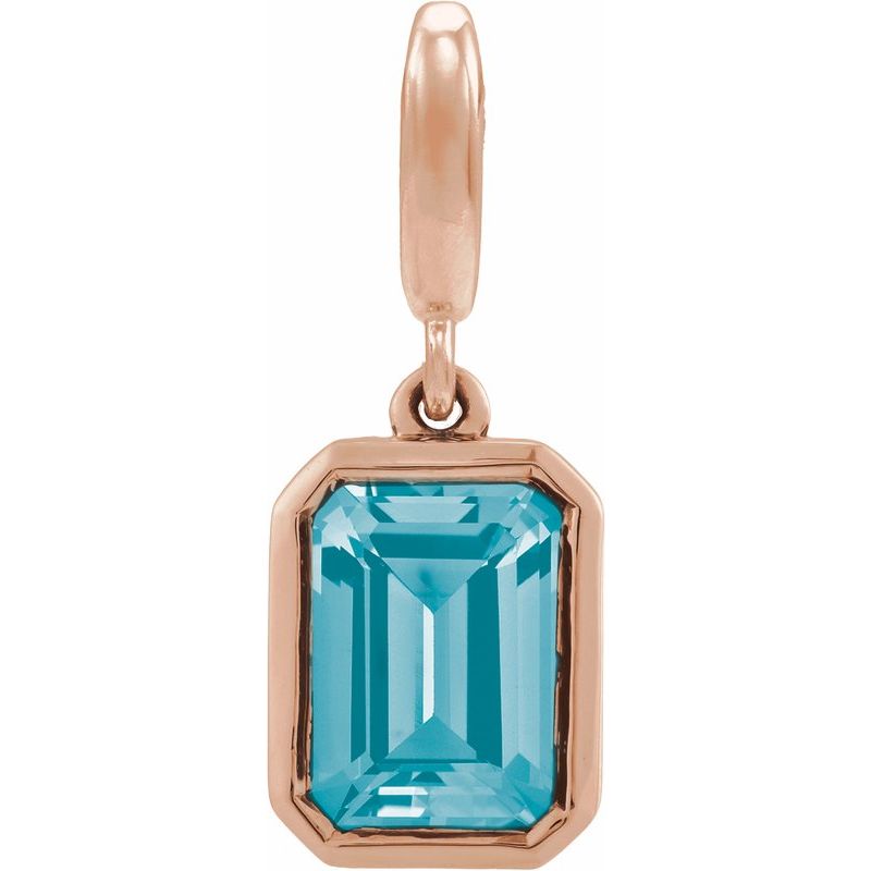 Bezel-Set Birthstone Charm/Pendant