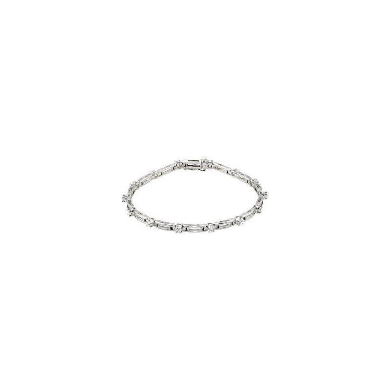 Natural Diamond Line 7 Bracelet