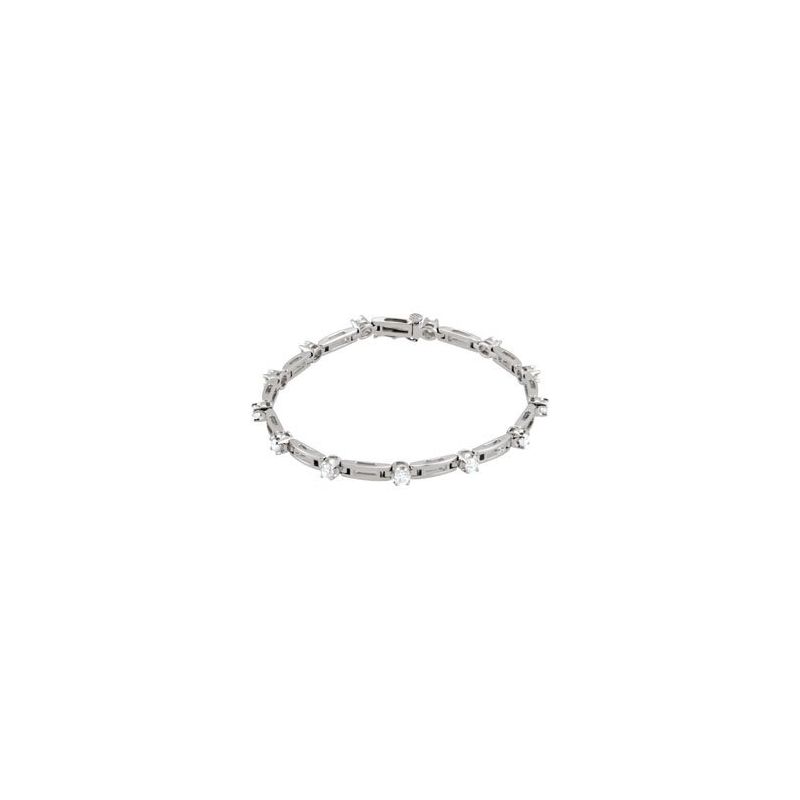 Natural Diamond Line 7 Bracelet