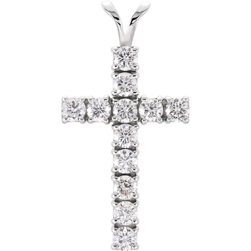 Accented Cross Pendant — 1 ctw Diamond