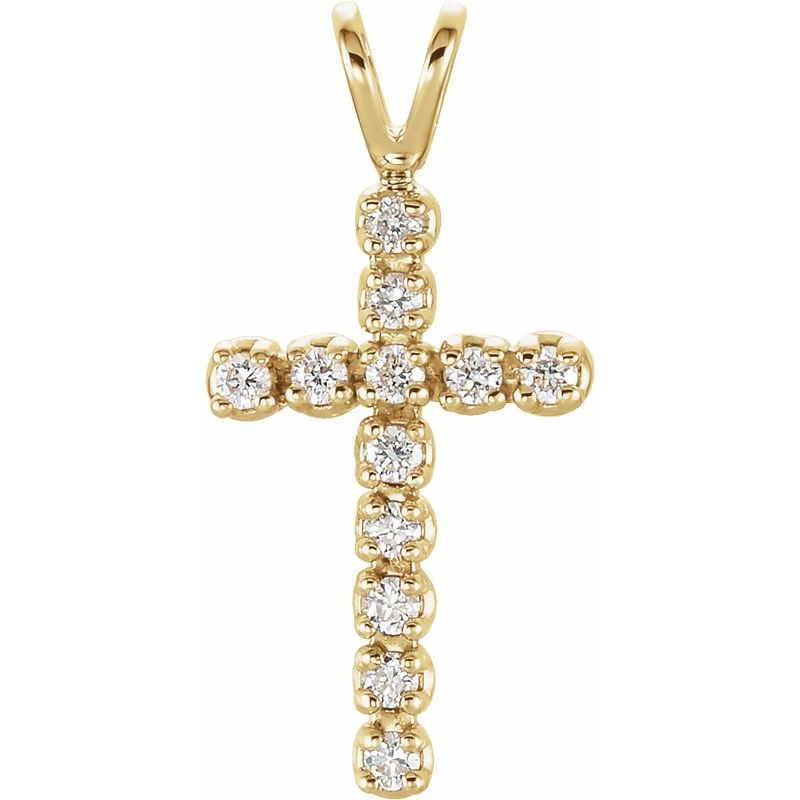 Accented Cross Pendant — Diamond No. 2