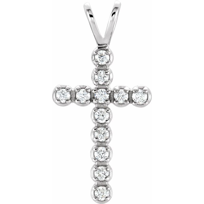 Accented Cross Pendant — Diamond No. 2