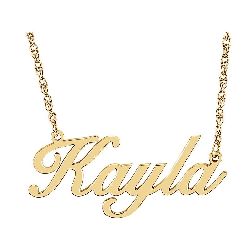 Script Nameplate Necklace — Single Name 18"